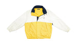 Vintage Retro Nautica - Yellow and White Big Spellout Reversible Jacket 1990s Large