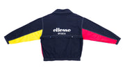 Ellesse - Colorblock Yellow and Red Spell-Out Jacket 1990s Large Vintage Retro