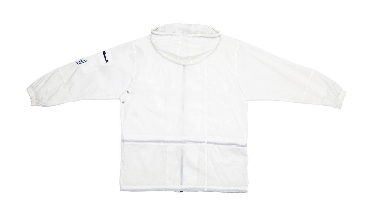 Vintage Retro Nike - White Hooded Windbreaker 1990s Large