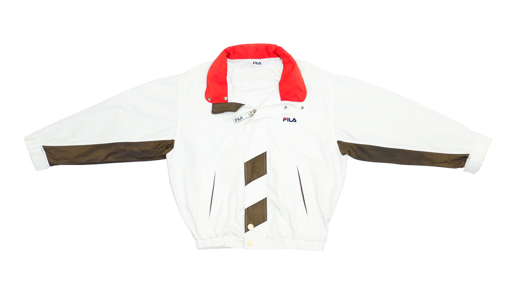 FILA - White Yachting Hydro-Gear Bomber Jacket 1990s 95 (Medium)