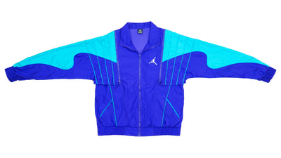 Jordan - Blue & Green Jumpman Warm Up Jacket 1990s Large