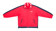 Ellesse - Red Colorblock Spell-Out Windbreaker 1990s Large Vintage Retro