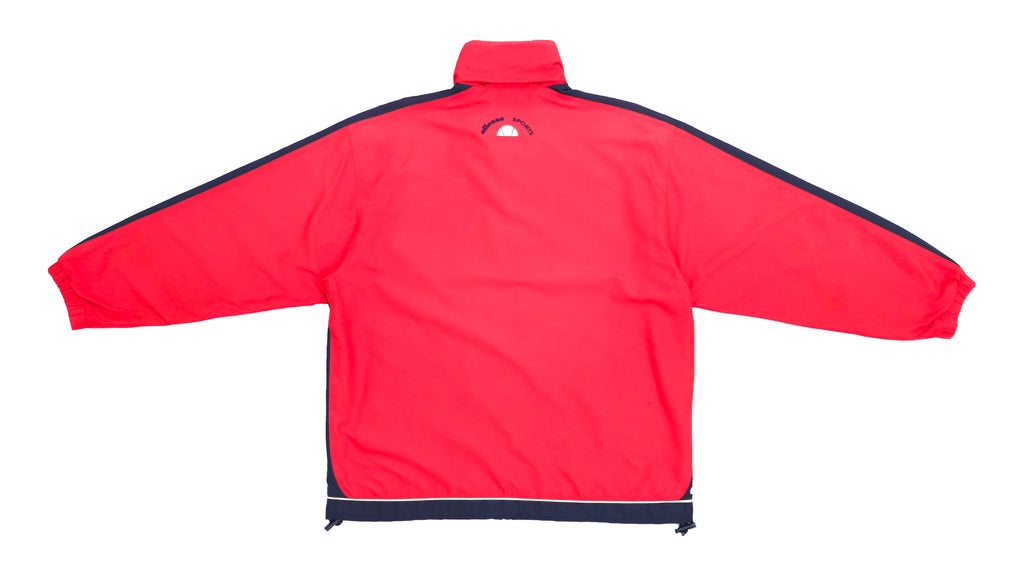 Ellesse - Red Colorblock Spell-Out Windbreaker 1990s Large Vintage Retro