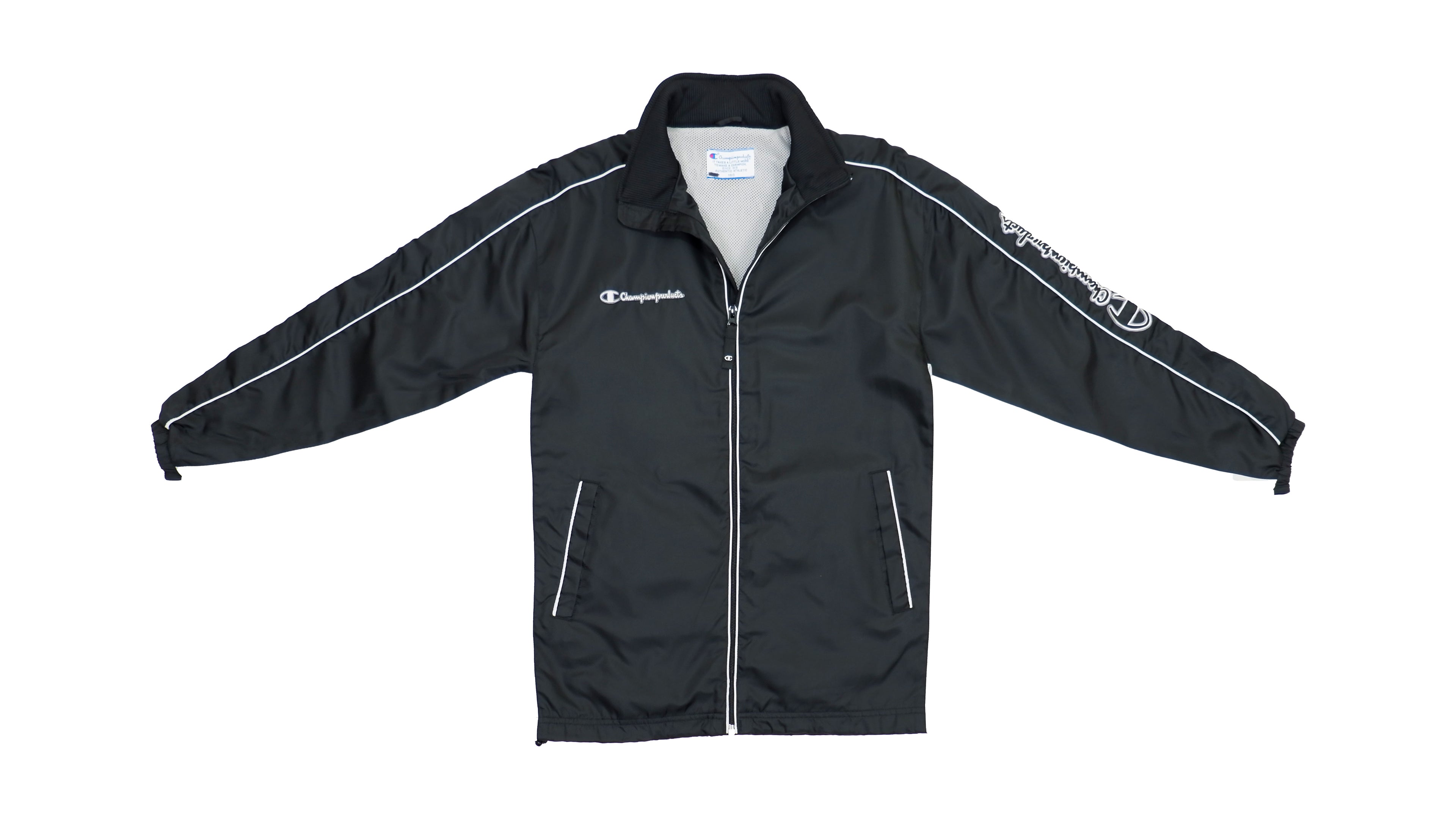 Champion - Black Windbreaker 1990s 160 (Small)