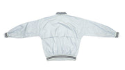 Adidas - Silver Zip Up Windbreaker 1990s Large Vintage Retro