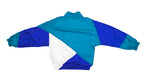 Wilson - Blue & White Colorblock Windbreaker 1990s Medium Vintage Retro