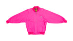 Lacoste - Pink & Plaid Reversible Bomber Jacket 1990s Large Vintage Retro