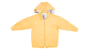 Lee - Reversible Yellow and Patterned Hooded Jacket 1990s Large Vintage Retro