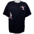 Vintage (Acme Clothing) - Black Looney Tunes Bugs Bunny & Wile E. Coyote T-Shirt 1990s Large Retro