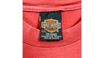 Harley Davidson - Red Spell-Out & Big Logo T-Shirt 1990s X-Large Vintage Retro