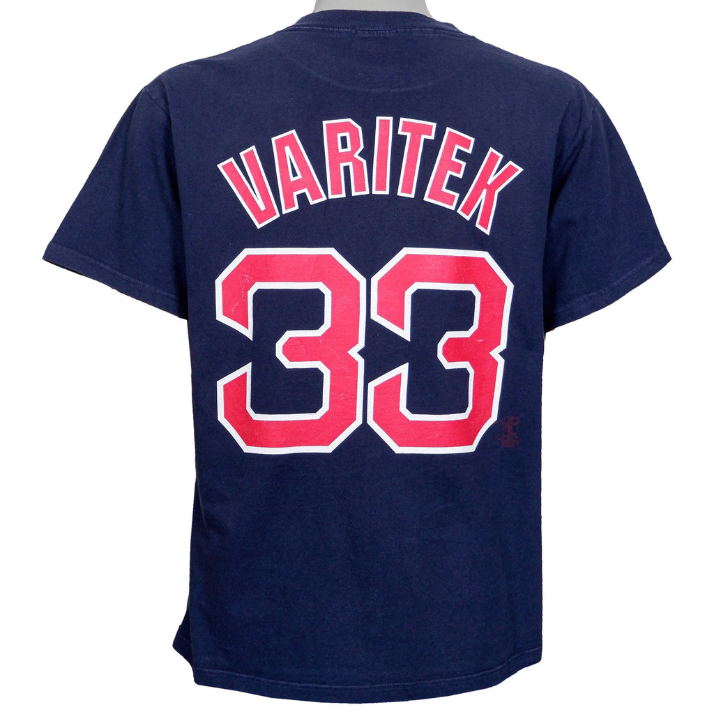 MLB (Majestic) - Red Sox Varitek #33 T-Shirt 2000s Medium Vintage Retro Baseball