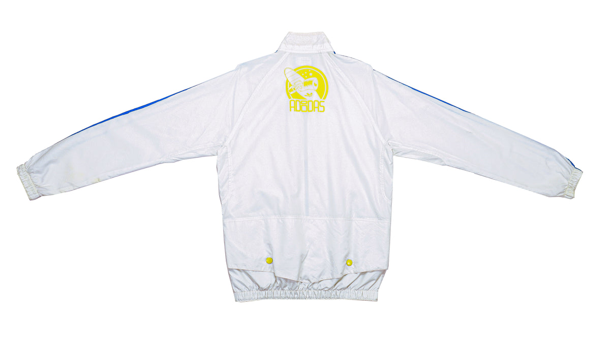 Adidas - White Skateboard Windbreaker 1990s Medium Vintage Retro 