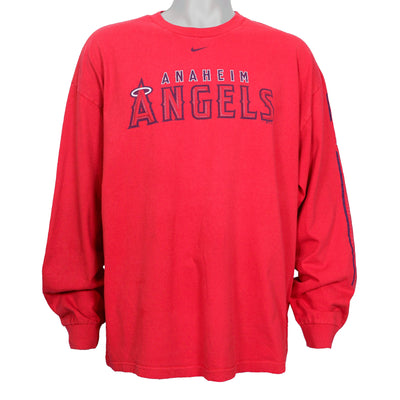 Nike - Anaheim Angels Spell-Out Long Sleeved Shirt 1990s Large