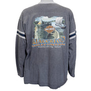 Harley Davidson - Grey Waterford City, Ireland Spell-Out Long Sleeved Shirt 1990s Large Vintage Retro