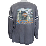 Harley Davidson - Grey Waterford City, Ireland Spell-Out Long Sleeved Shirt 1990s Large Vintage Retro