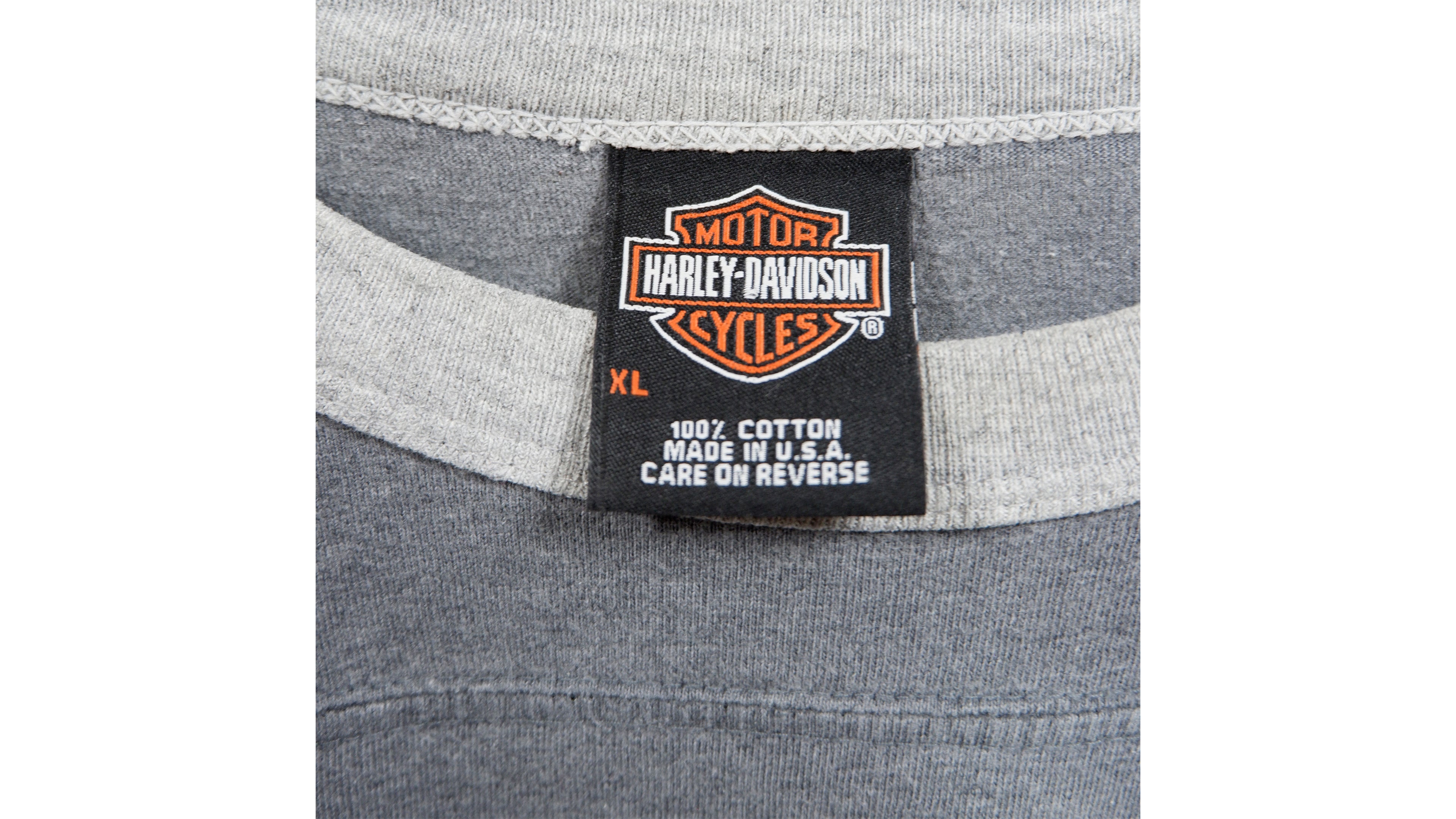 Harley Davidson - Grey Waterford City, Ireland Spell-Out Long Sleeved Shirt 1990s Large Vintage Retro