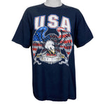 Vintage - USA Eagle Spell-Out T-Shirt 1990s X-Large
