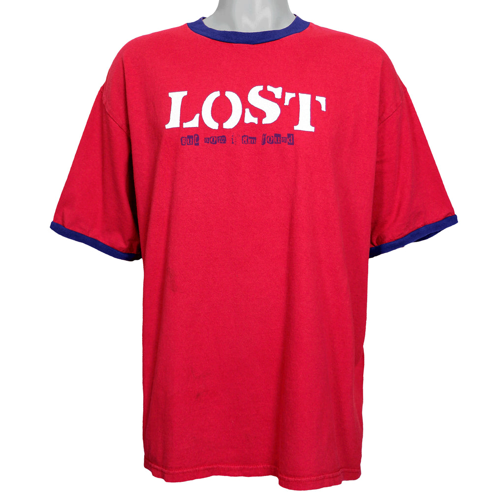 Vintage - Red  Lost But Now I Am Found T-Shirt 1990s X-Large Vintage Retro
