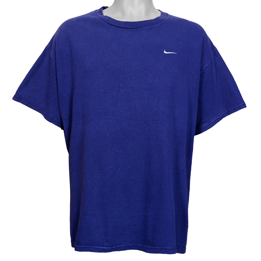 Nike - Blue Classic T-Shirt 1990s X-Large Vintage Retro