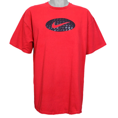 Nike - Red Big Logo T-Shirt 2000s X-Large