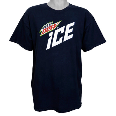 Vintage (Gildan) - Black MTN Dew Ice T-Shirt 1990s X-Large