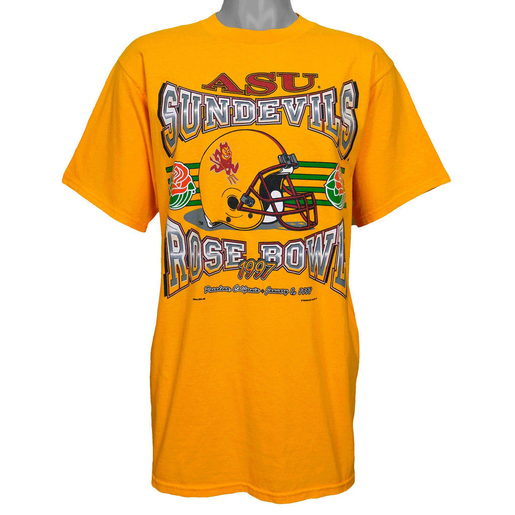 NCAA (Tultex) - Sun Devils - Rose Bowl T-Shirt 1997 Large  Vintage Retro Football College