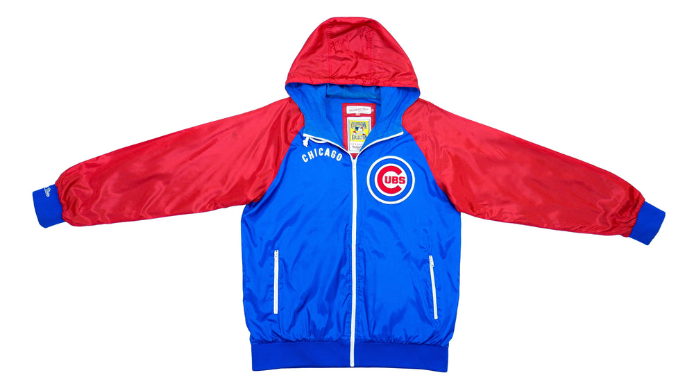 MLB - Chicago Cubs Hooded Jacket 1990s Medium Vintage Retro Baseball 