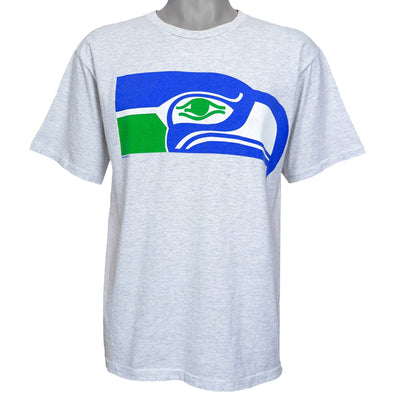 NFL (Salem) - Seattle Seahawks Big Logo T-Shirt 1990s Large