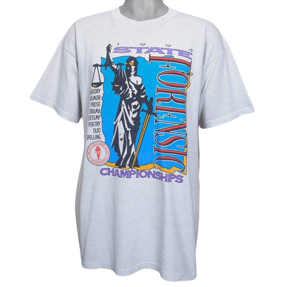 Vintage - Grey State Forensic Championchips T-Shirt 1994 X-Large Vintage Retro