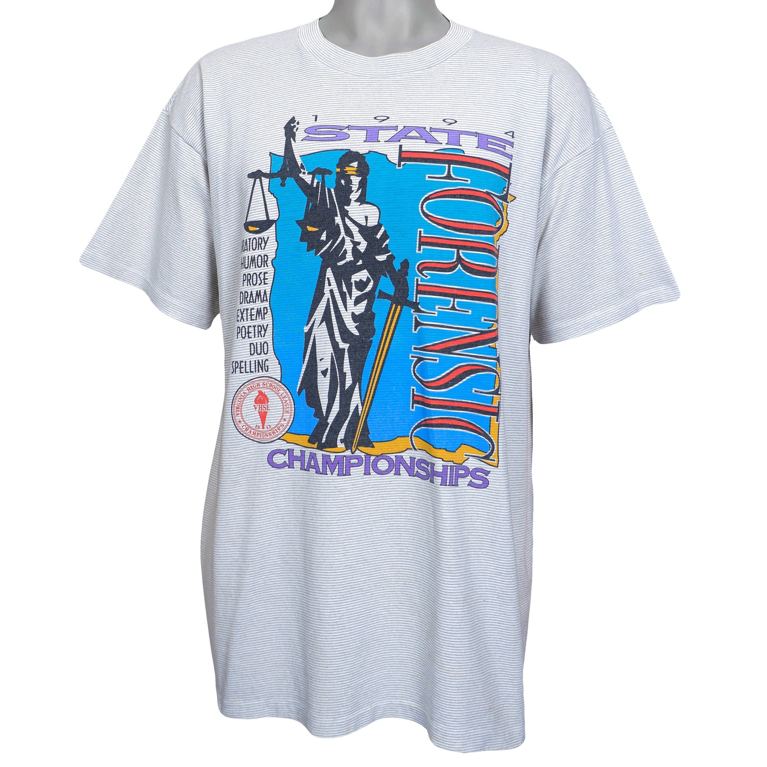 Vintage - Grey State Forensic Championchips T-Shirt 1994 X-Large Vintage Retro