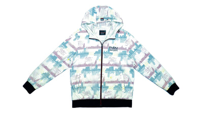 FUBU - White Hooded Windbreaker 1990s Medium