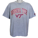 Starter - Virginia Tech VT Spell-Out T-Shirt 1990s Large Vintage Retro Football College 