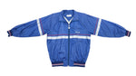 Adidas - Blue Colorblock Zip Up Bomber Jacket 1990s Medium