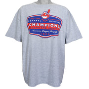 MLB (Pro Player) - Cleveland Indians - Central Division Champions T-Shirt 1999 XX-Large Vintage Retro Baseball