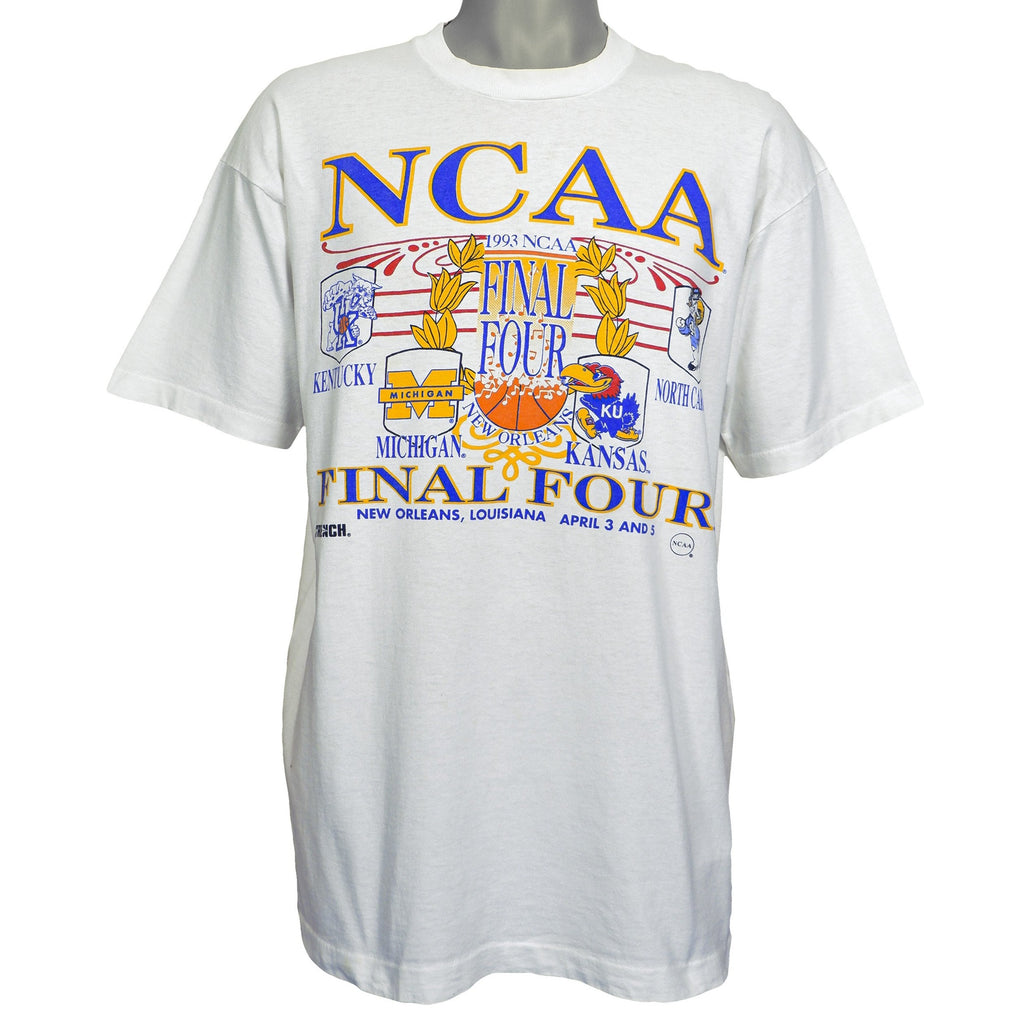 NCAA (Trench) - White Final Four T-Shirt 1993 Large Vintage Retro Football College