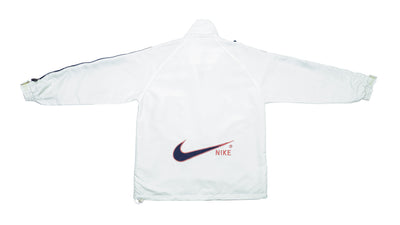 Nike - White Big Logo Windbreaker 1990s Medium
