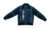 FUBU - Black Two-Tone Big Logo Jacket 1990s Medium Vintage Retro 