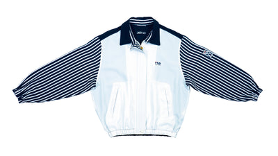 FILA - Black and White Jacket with Arm Detail 1990s Medium