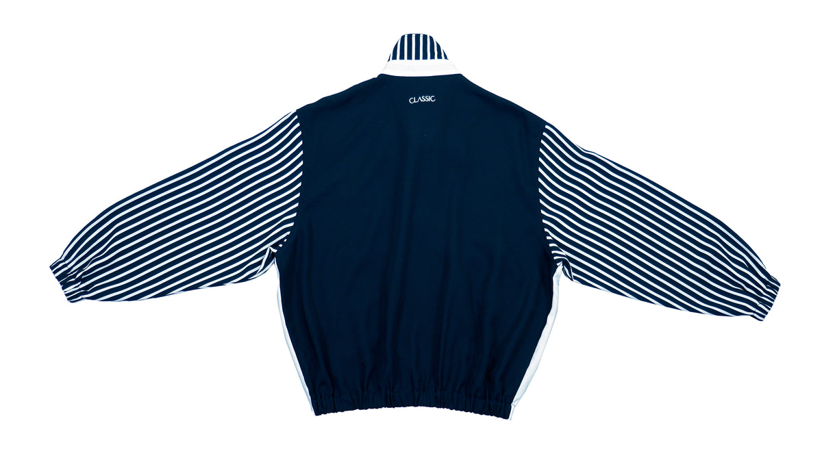 FILA - Black and White Jacket with Arm Detail 1990s Medium Vintage Retro 