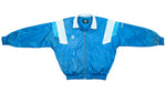 Adidas - Blue Bomber Jacket 1990s Large