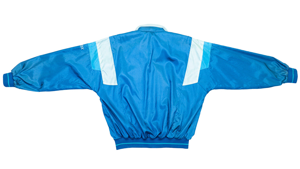 Adidas - Blue Bomber Jacket 1990s Large Vintage Retro 