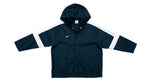 Nike - Black & White Basketball Hooded Windbreaker 1990s Medium Vintage Retro 