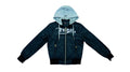 FUBU - Black Hooded Jacket 1990s Small Vintage Retro 