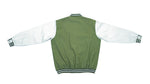 Nike - Green & White Button Up Baseball Jacket 1990s Medium Vintage Retro 