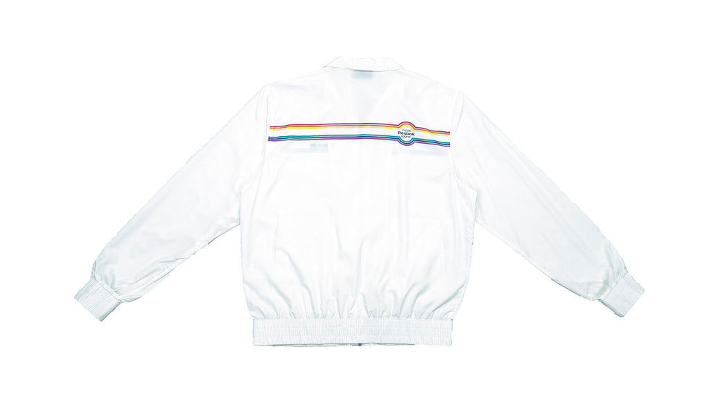 Reebok - White Windbreaker 1990s Medium Vintage Retro 