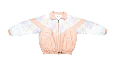 Ellesse - Orange Floral Patterned Windbreaker 1990s Large