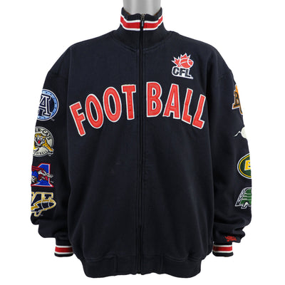 Vintage (Waves Sportswear) - CFL Football Logos Spell-Out Sweatshirt X-Large