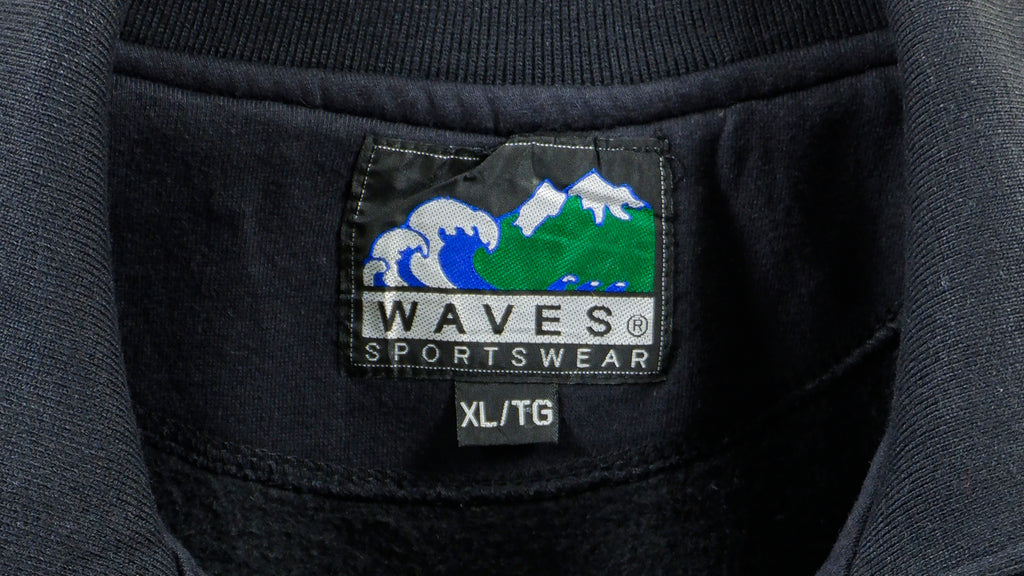 Vintage (Waves Sportswear) - CFL Football Logos Spell-Out Sweatshirt 1990s X-Large Vintage Retro Football