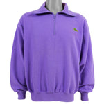 Lacoste - Purple 1/4 Zip Sweatshirt 1990s Large Vintage Retro