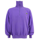 Lacoste - Purple 1/4 Zip Sweatshirt 1990s Large Vintage Retro